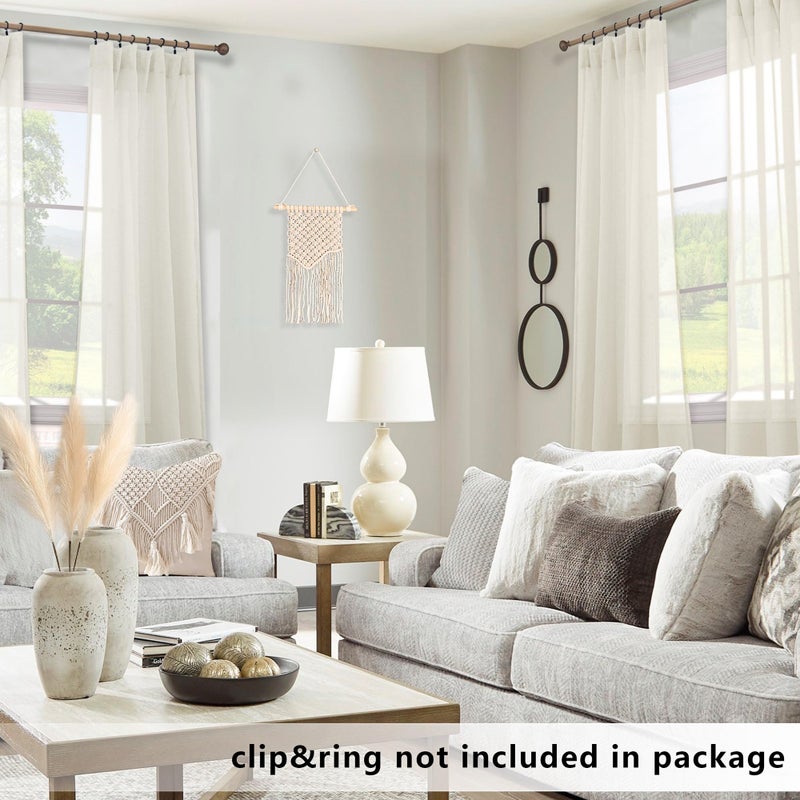 koufall Beige Curtains 108 ines Long for Patio Outdoor Set of 2 Panels Extra Long Summer Light Filtering Linen Look Semi Sheer Drapes for Sliding Glass Door Living Room Farmhouse 52x108 Length Cream - Image 2